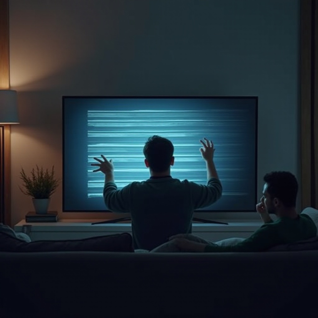línea en la pantalla de televisión