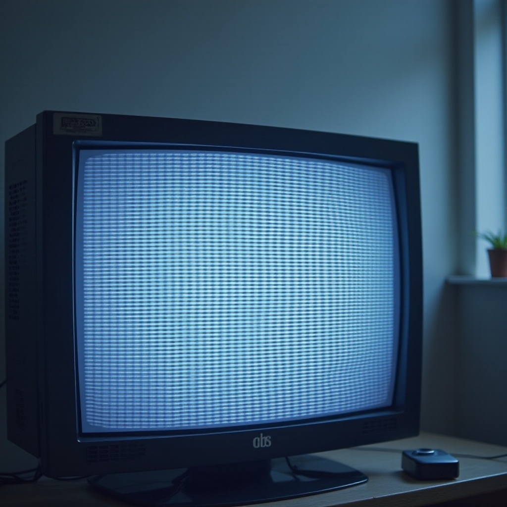 ligne sur l'écran de télévision