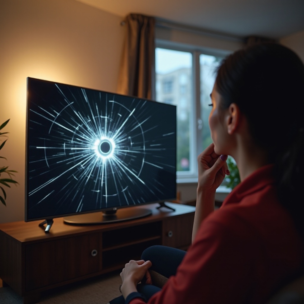 télévision LG cassée