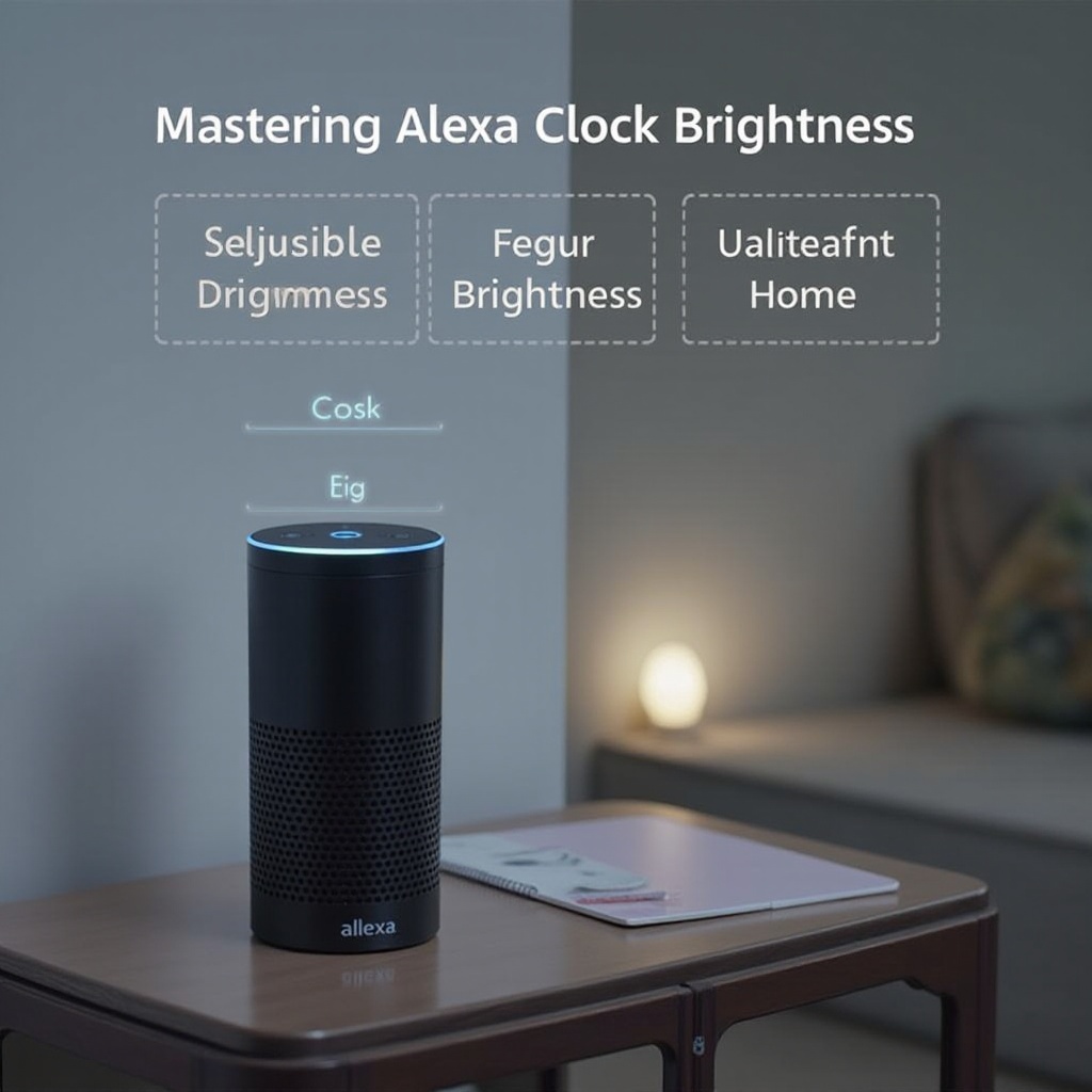luminosité de l'horloge Alexa