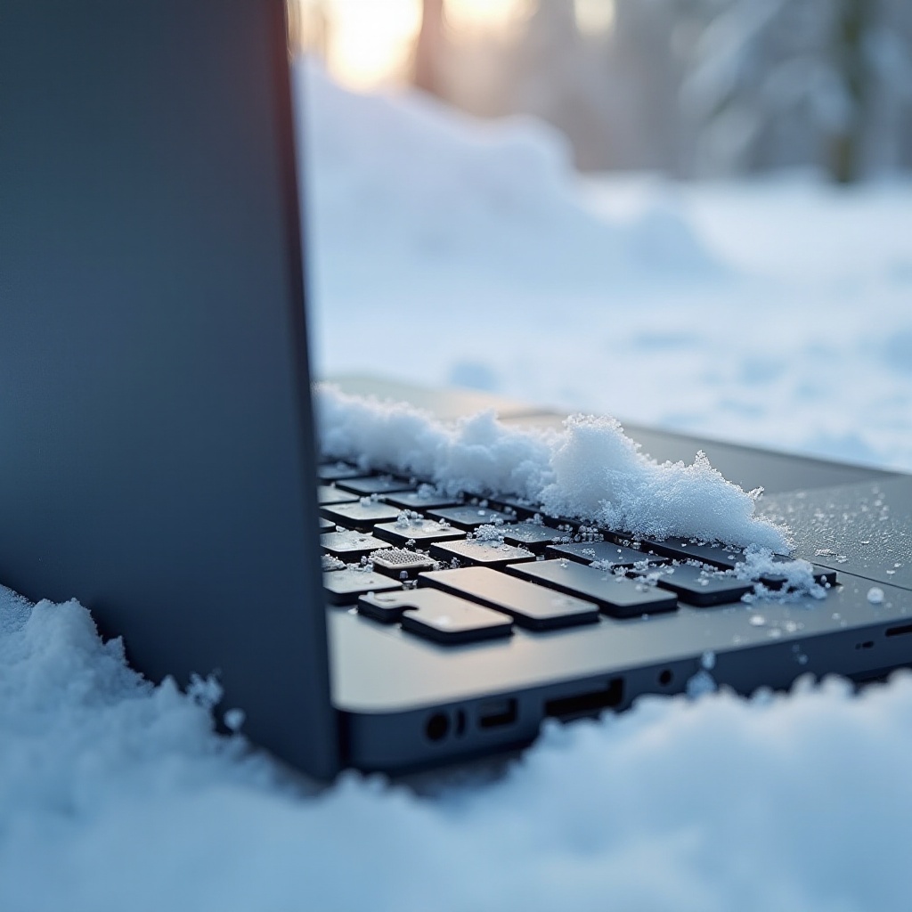 é seguro deixar o laptop no frio congelante