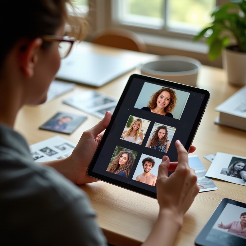 como redimensionar fotos no iPad