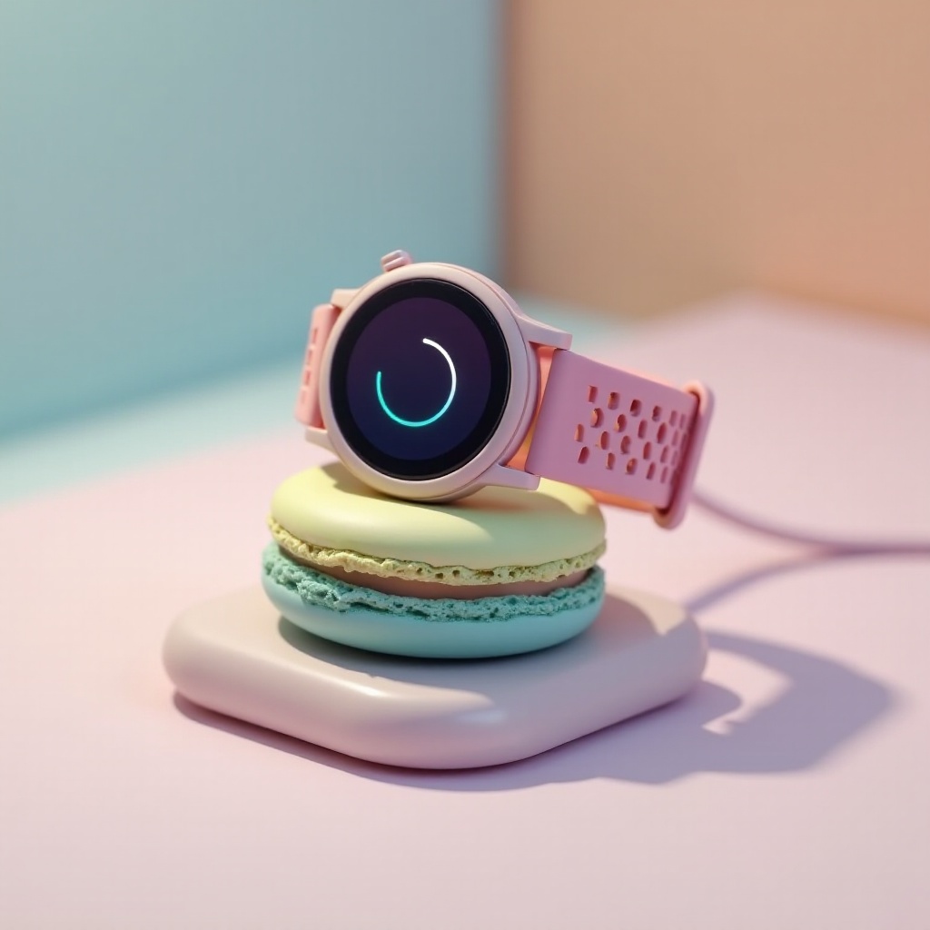 cómo cargar el reloj inteligente de color macaron