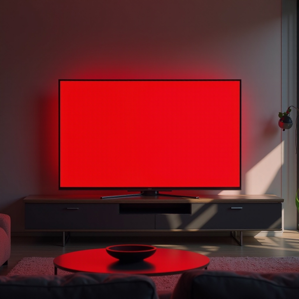 televízió piros képernyő