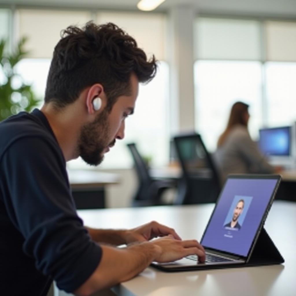 os fones de ouvido sem fio do tablet não estão funcionando no Teams