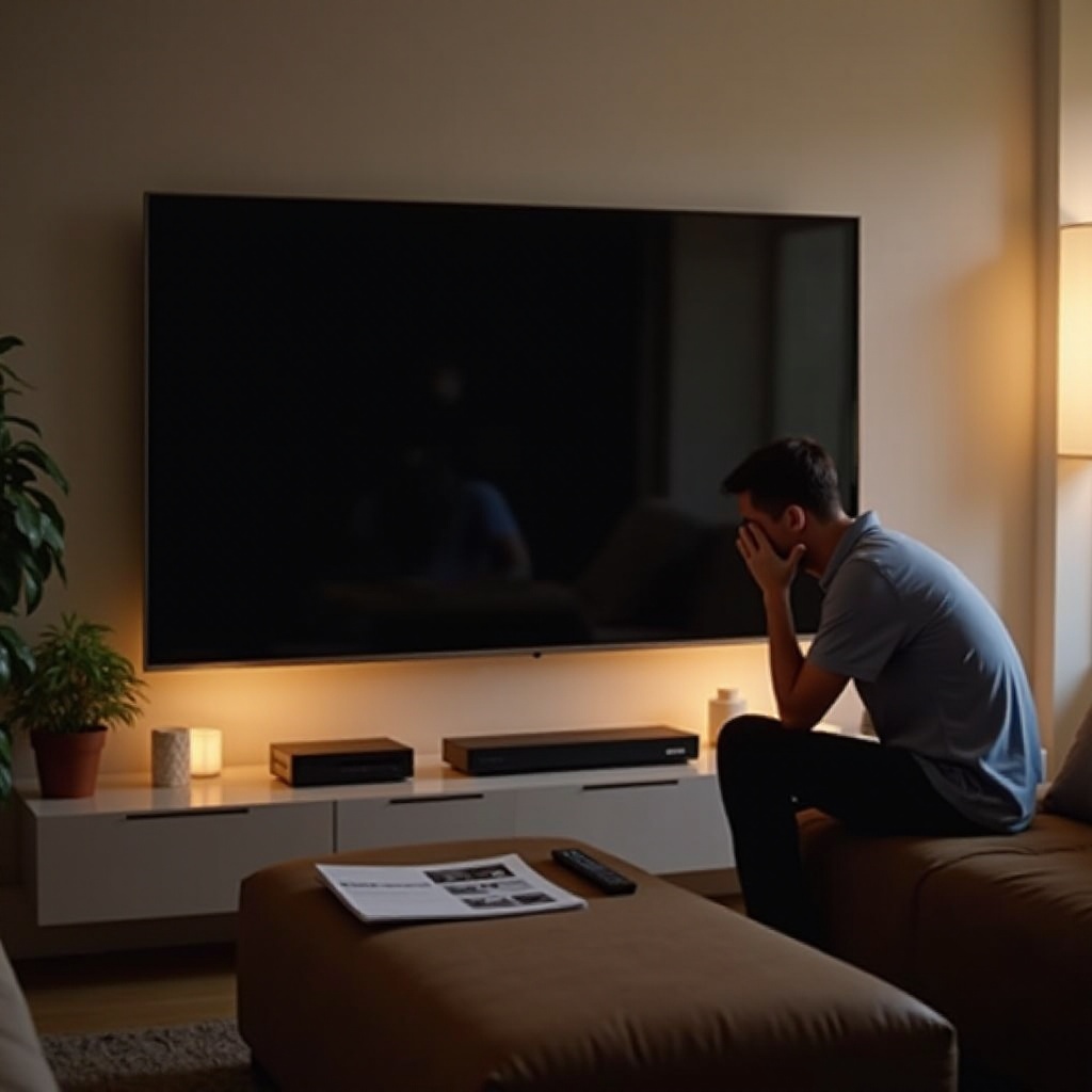 Vizio-TV-Stromanzeige bleibt an, aber kein Bild