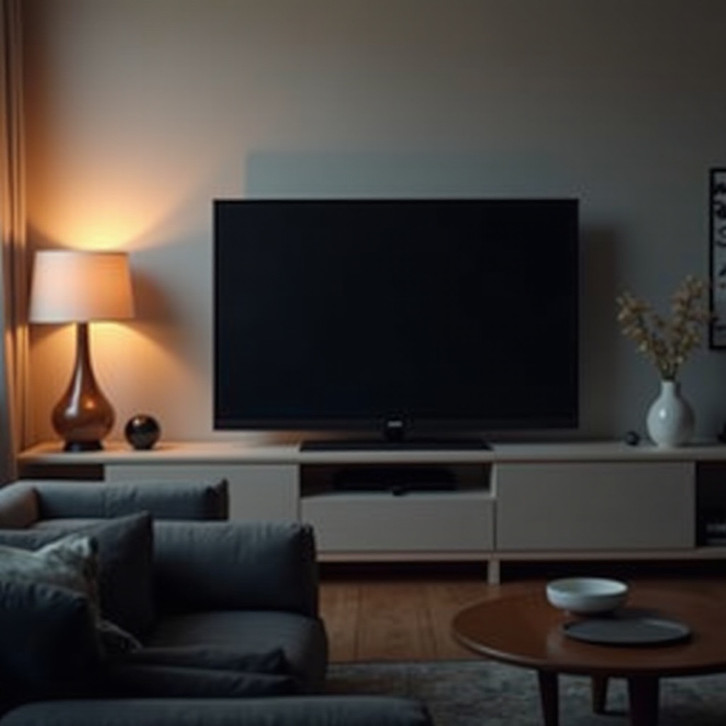 a luz de energia da TV Vizio fica acesa, mas não há imagem