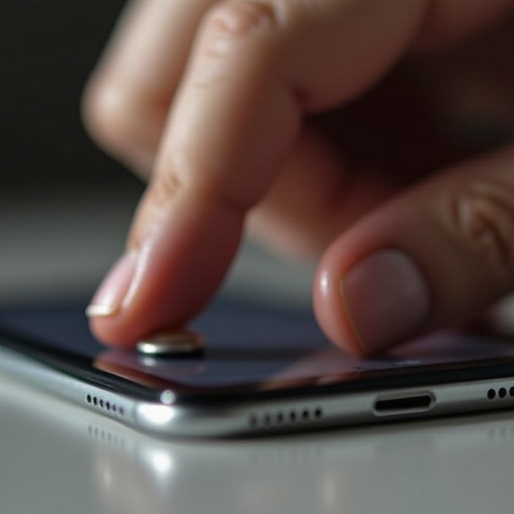 botón superior del iPhone atascado