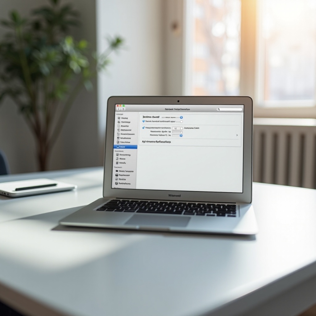 como desativar notificações sonoras no MacBook Air