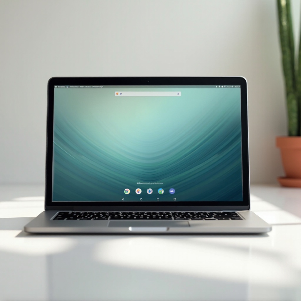 إزالة الأيقونات العلوية من شاشة Chromebook الرئيسية