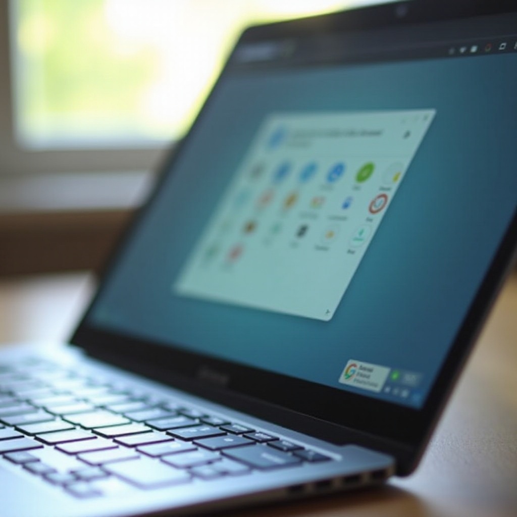 eliminar los íconos superiores de la pantalla de inicio de Chromebook