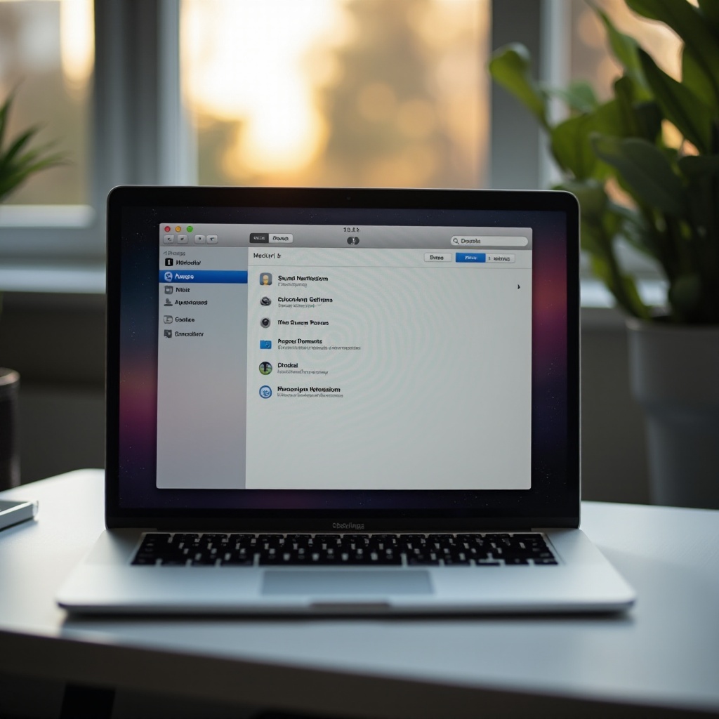 cómo desactivar las notificaciones de sonido en MacBook Air