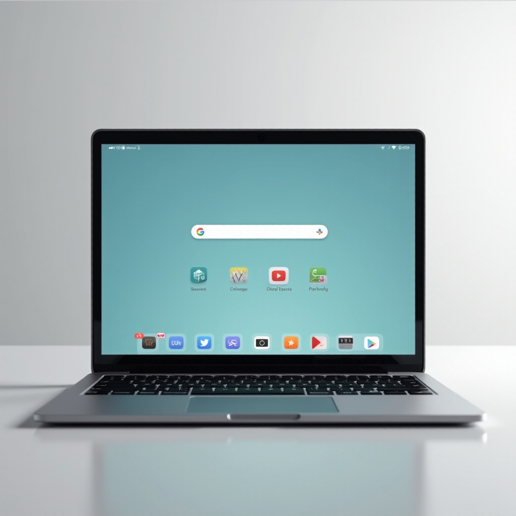 remover os ícones superiores da tela inicial do Chromebook