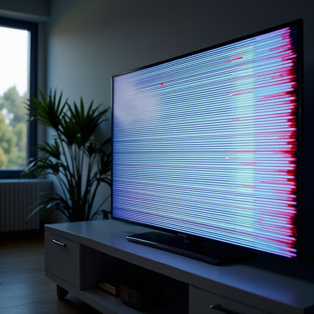 linea sullo schermo televisivo