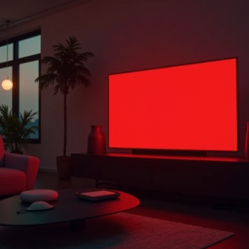schermo rosso della TV