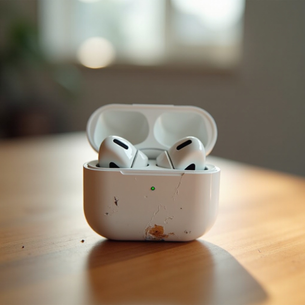 caixa de airpods quebrada